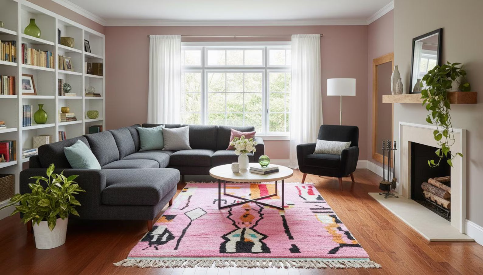 Artisan Boujaad rug ideal for bedroom decor and cozy interior styling