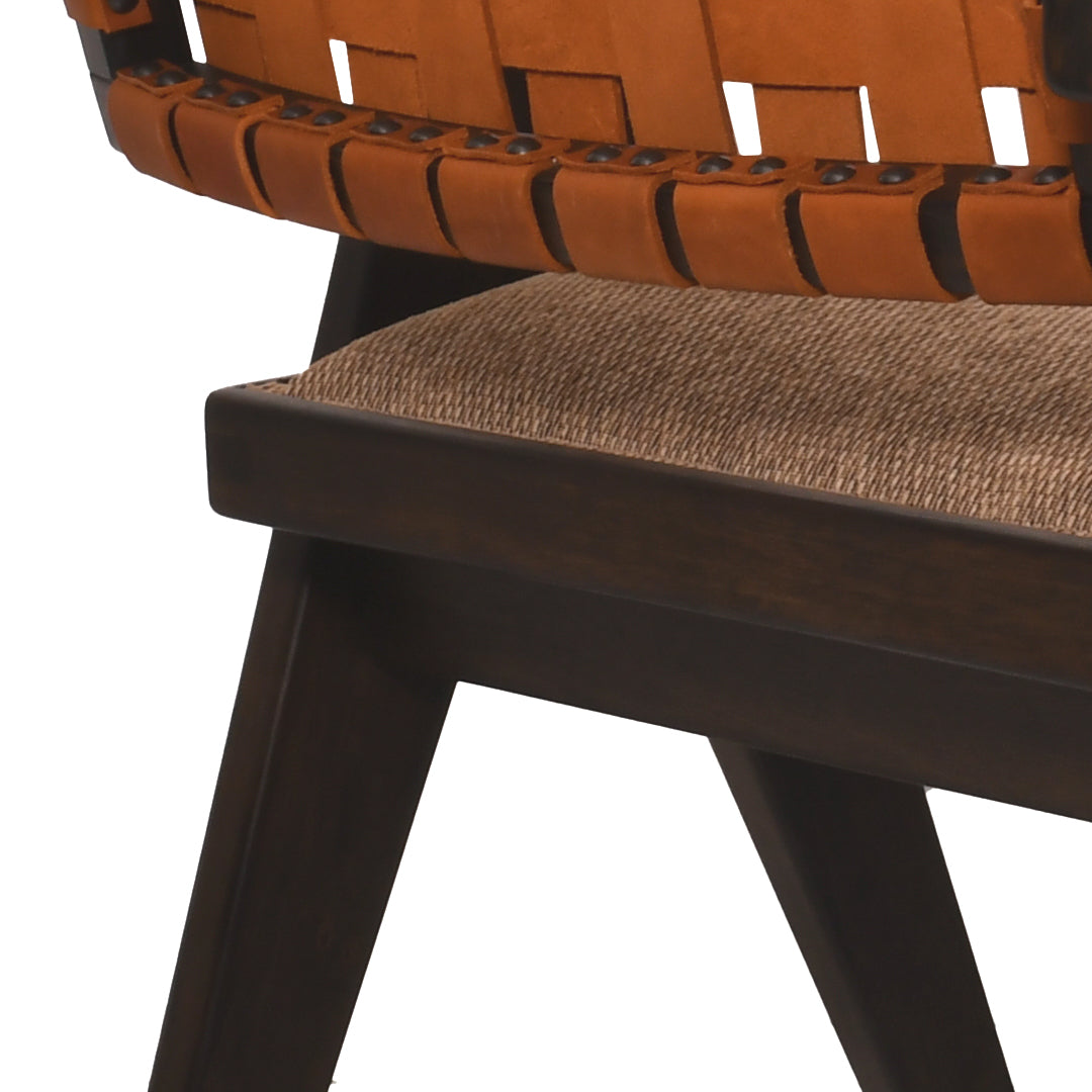 Artisan leather armchair designed for modern living room statement seating