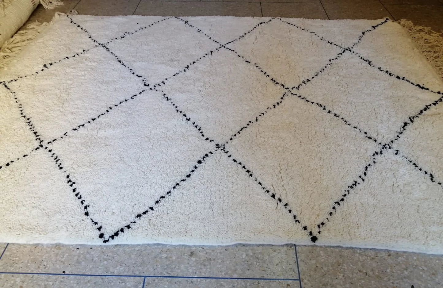 Artisan Moroccan rug designed for neutral interiors and soft luxury styling