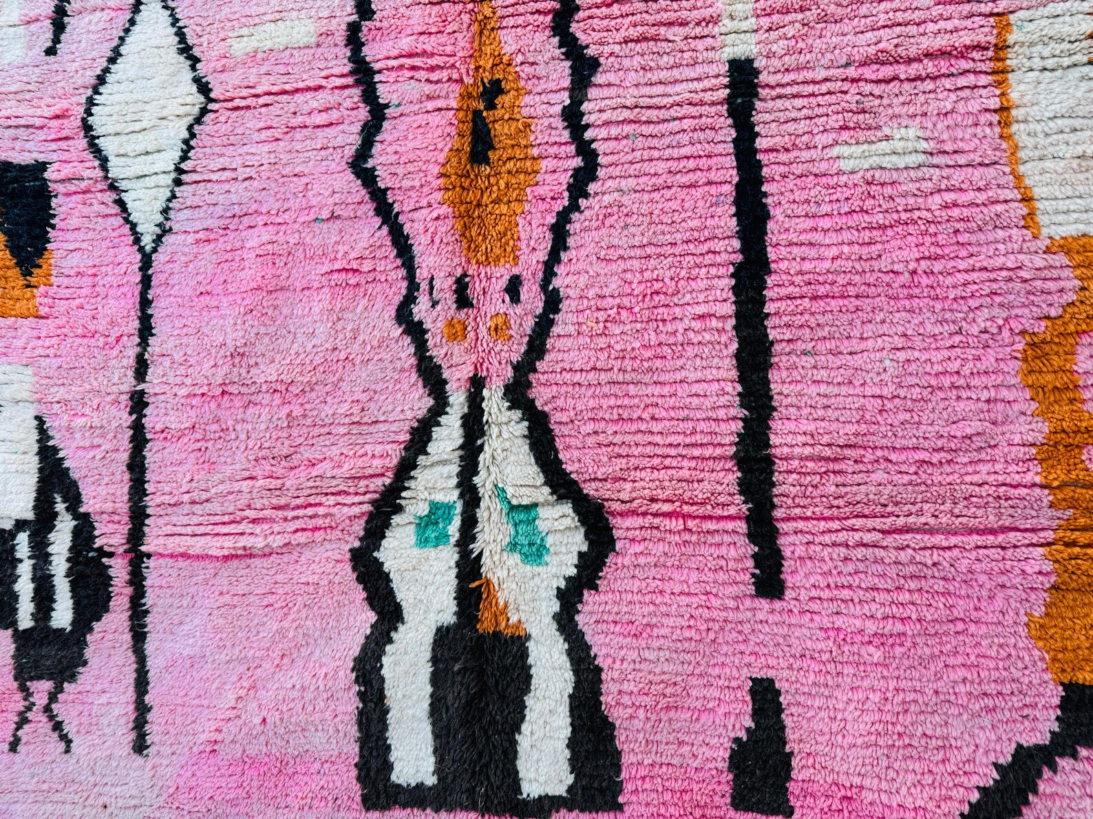 Large pink Boujaad rug designed for stylish living room and bedroom interiors