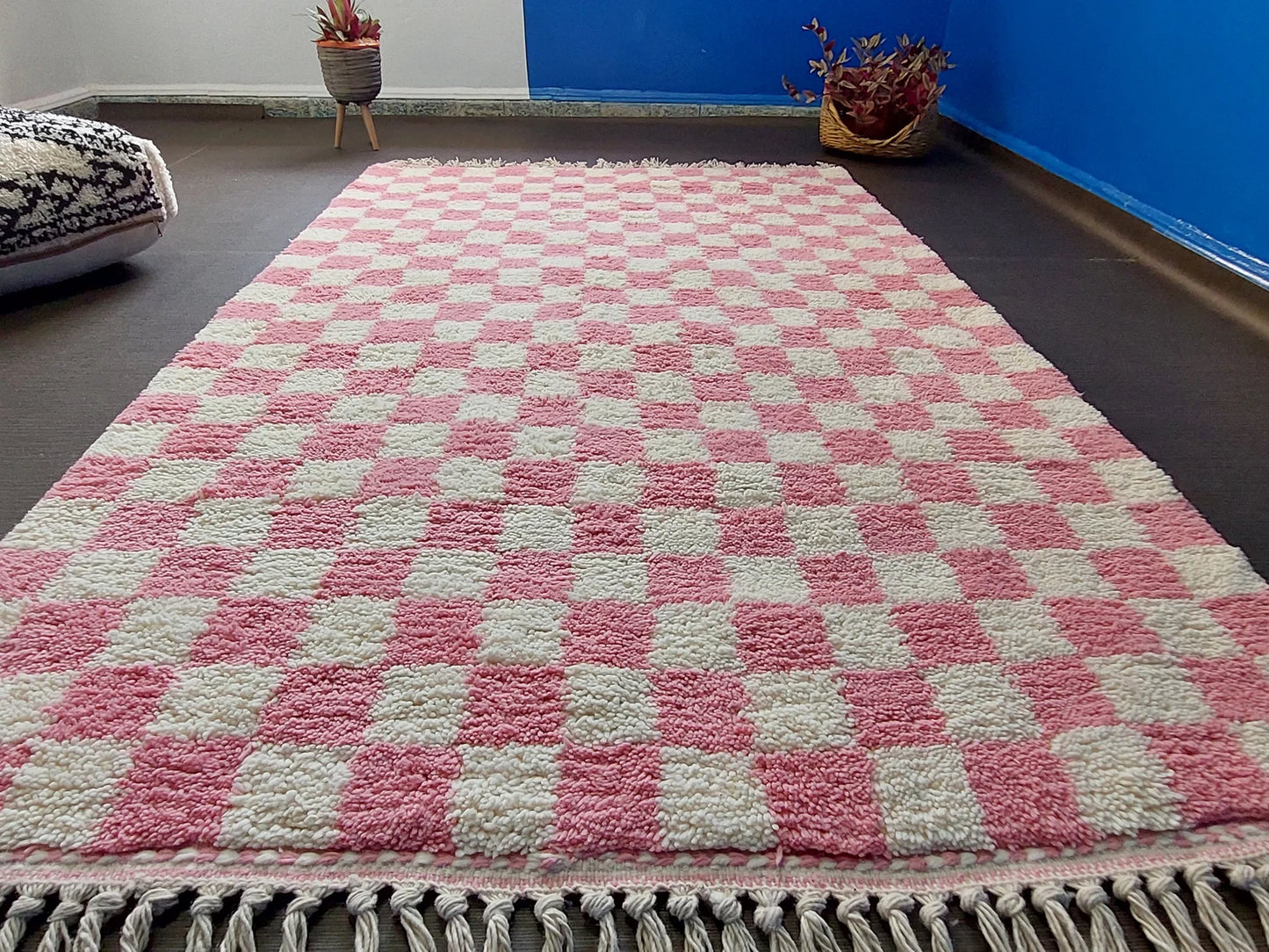 Luxury handmade rug bringing soft color and cozy texture to bedroom decor 