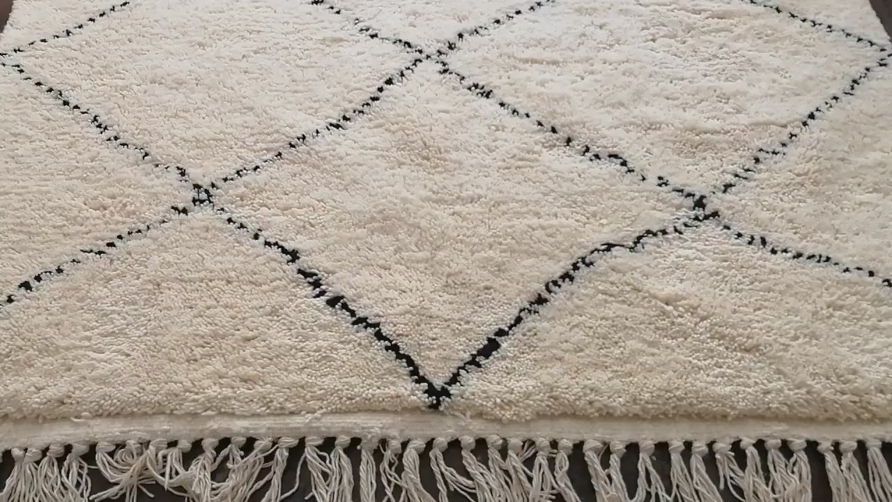 Handcrafted Moroccan wool rug for cozy living rooms bedrooms and quiet spaces