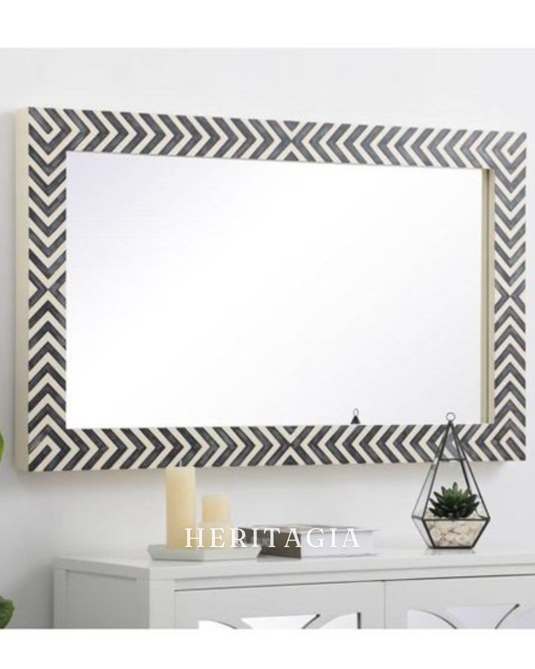 Rectangular Chevron Mirror 