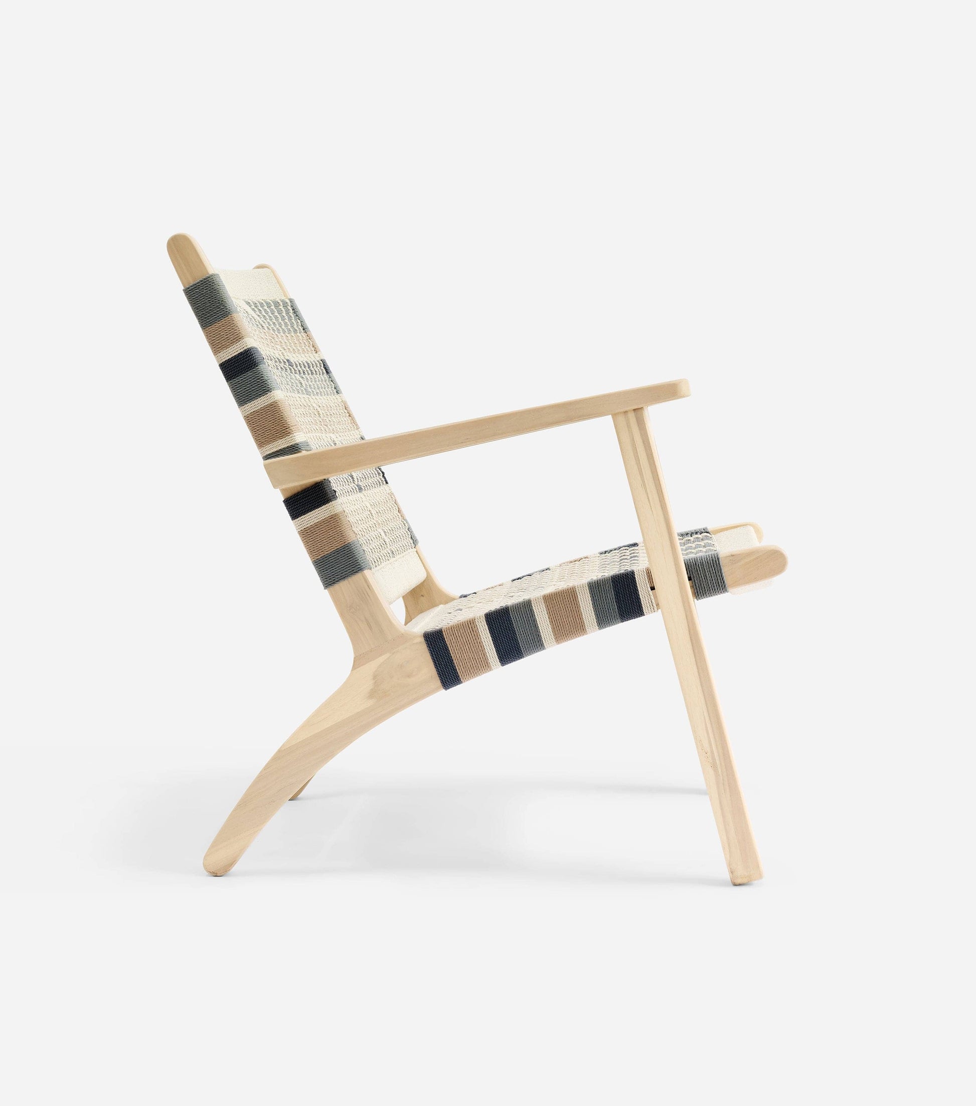 Soft neutral cord armchair designed for calm modern interior styling 